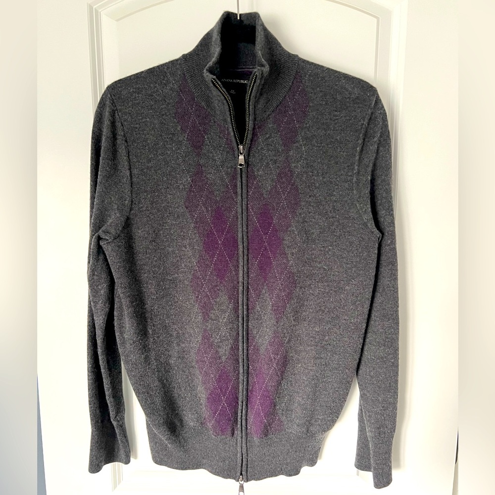 Banana Republic men’s zip-up cardigan - M